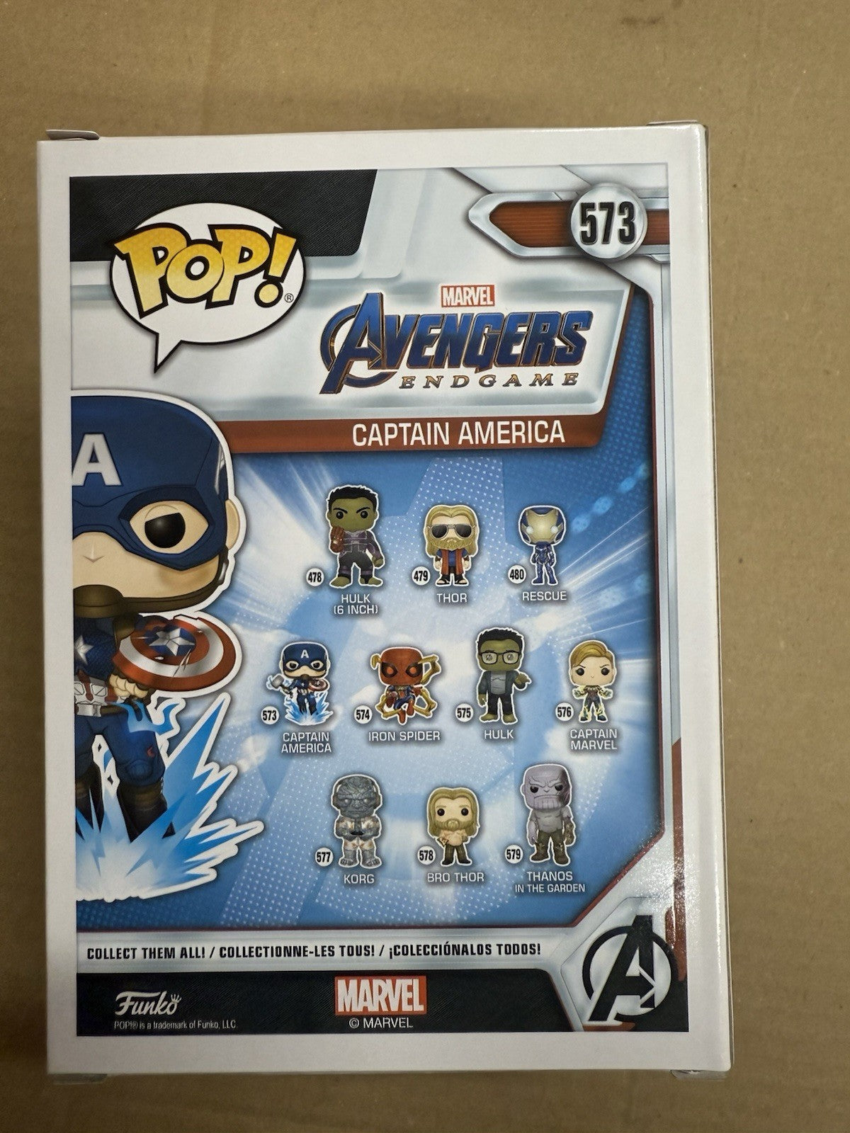 Funko Pop! Avengers: Endgame Captain America #573 Marvel Collectible Figure A2