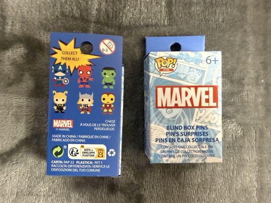 2x Marvel Funko Pop! Collectable Blind Box Pin Hero Badge NEW UNOPENED Mystery