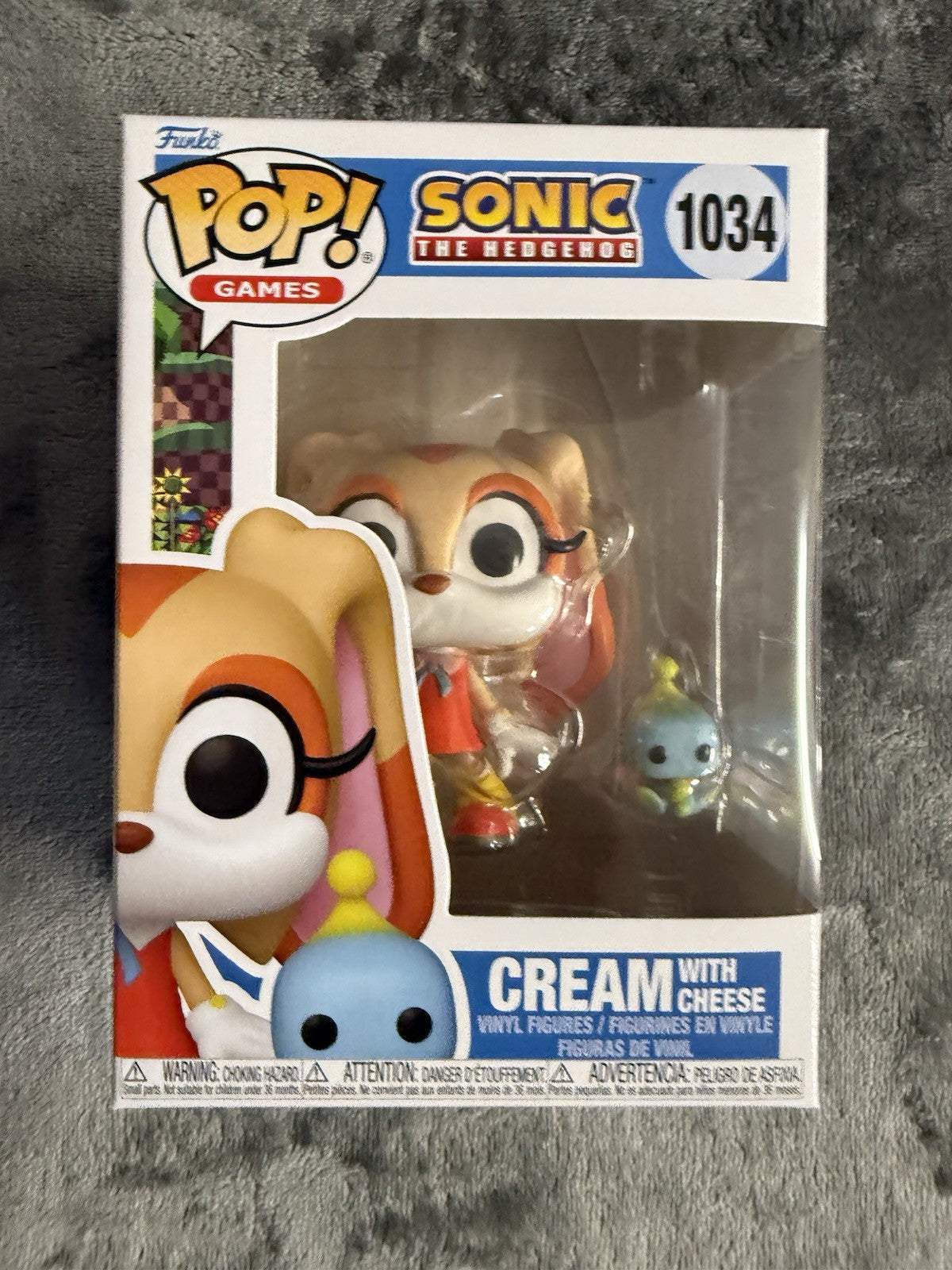 SONIC THE HEDGEHOG CREAM WITH CHEESE FUNKO POP FIGURE 1034.  A6