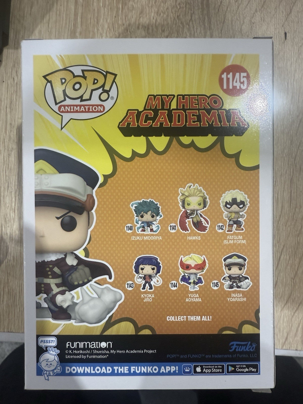Funko Pop Animation My Hero Academia Inasa Yoarashi 1145 Figure