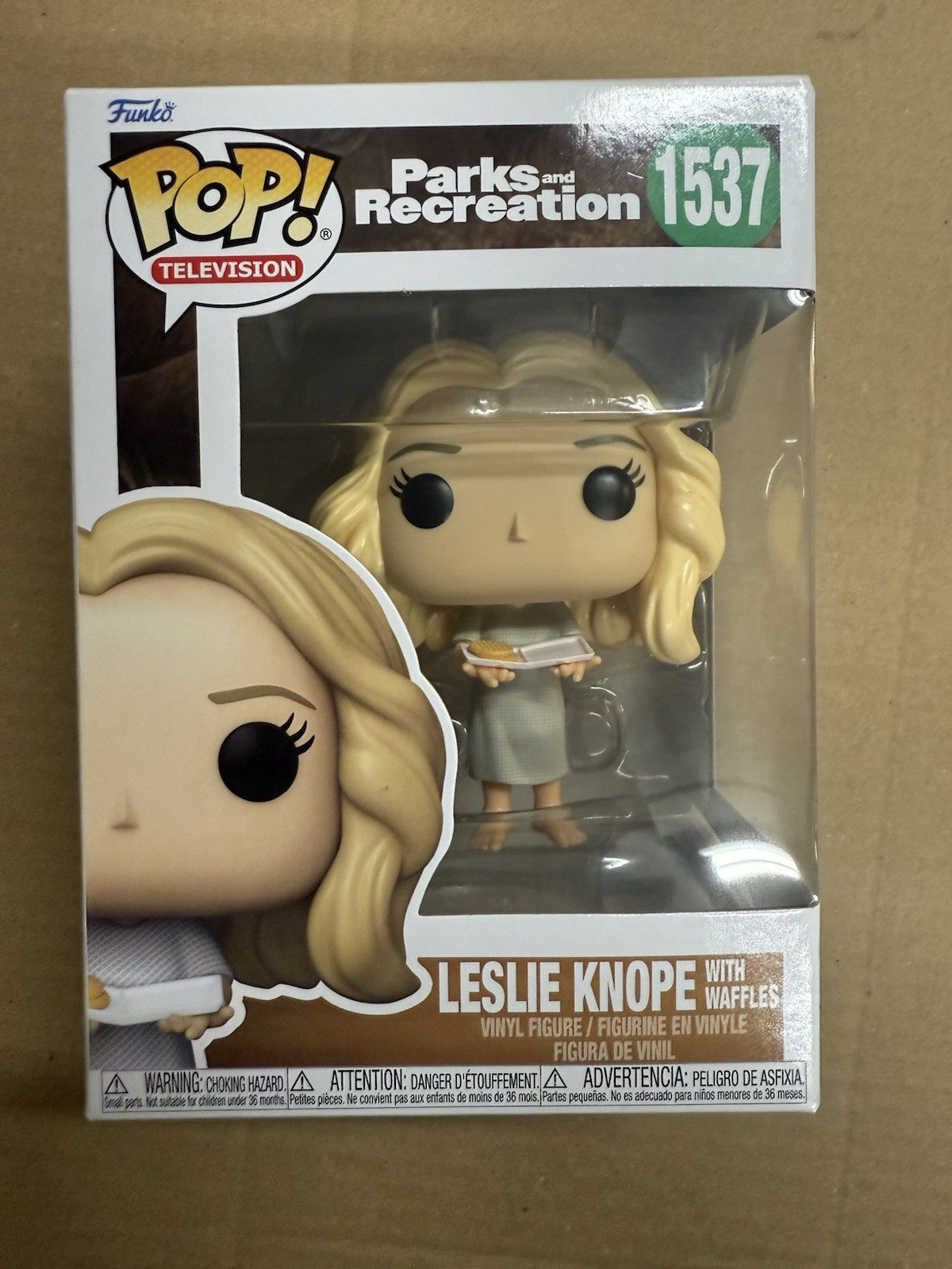 Funko Pop! Television Parks And Recreation #1537 Leslie Knope With Waffles. A2