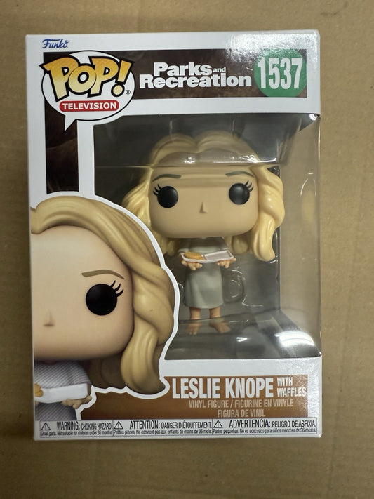 Funko Pop! Television Parks And Recreation #1537 Leslie Knope With Waffles. A2