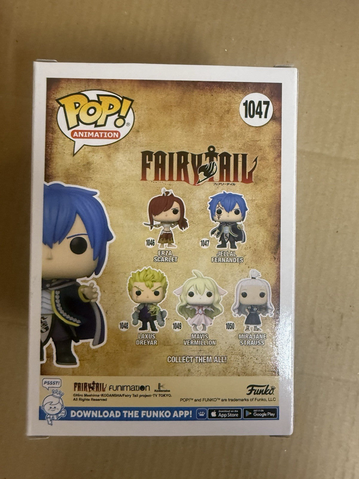 Funko Pop Animation Fairytail Jellal Fernandes #1047 Vinyl Figure | Brand New