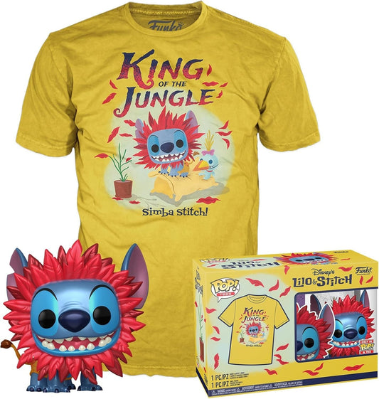 Funko POP! & Tee - #1461 Stitch Costume: Simba - T-Shirt Size Small.   A4