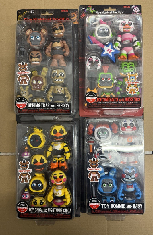 4 Packs Of Funko Five Nights At Freddy's FNAF Snaps 2 Pack Collectible Freddy