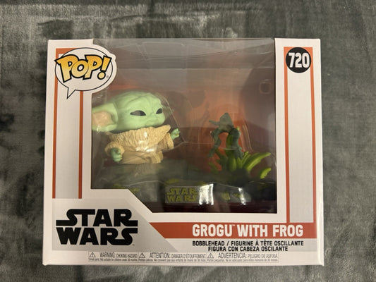 Funko Pop! Star Wars Mandalorian Grogu With Frog Bobblehead Figure Set