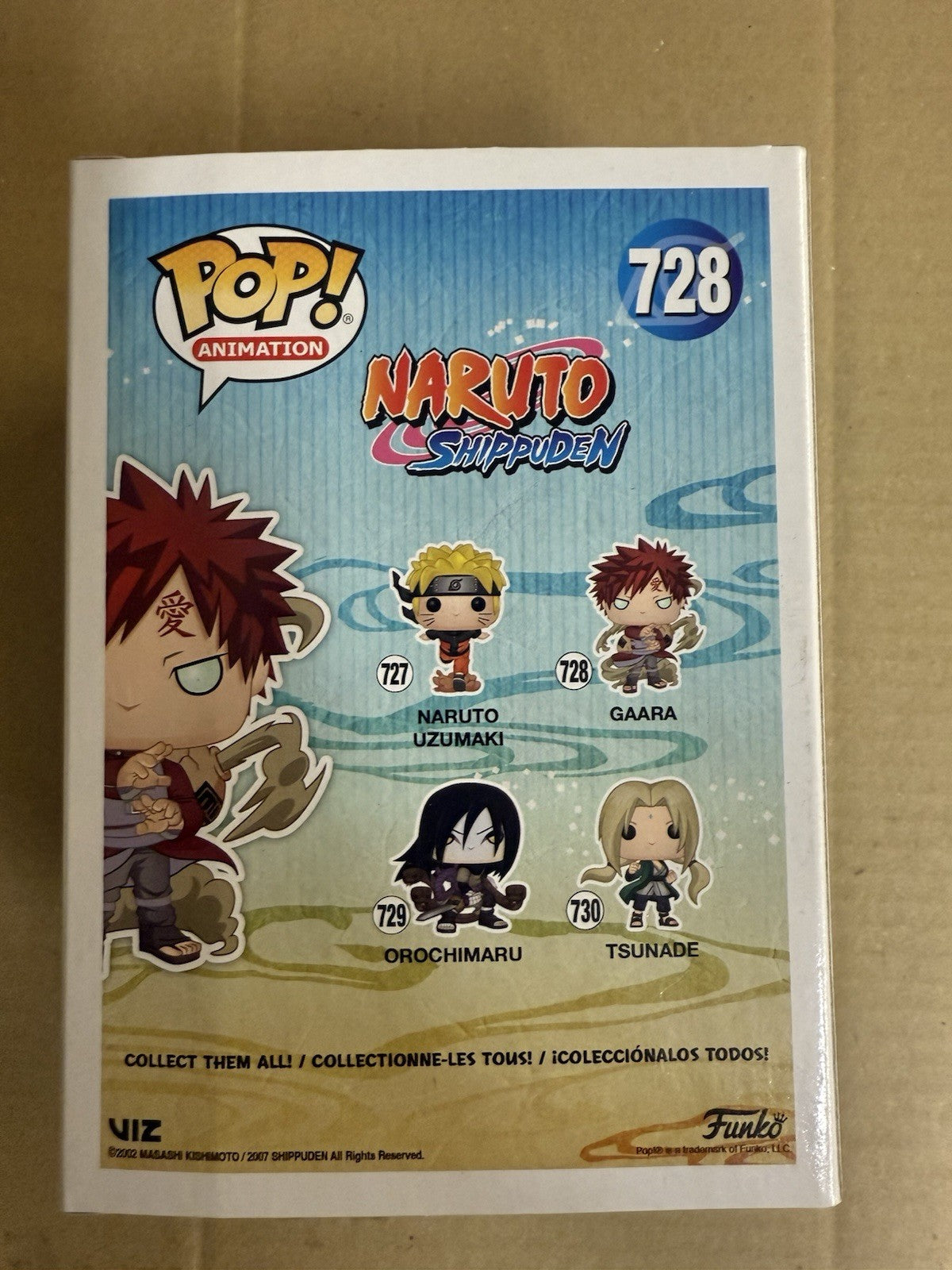 Funko Pop Gaara (728) Naruto Shippuden Anime Manga Vinyl Figure Figurine.  A3