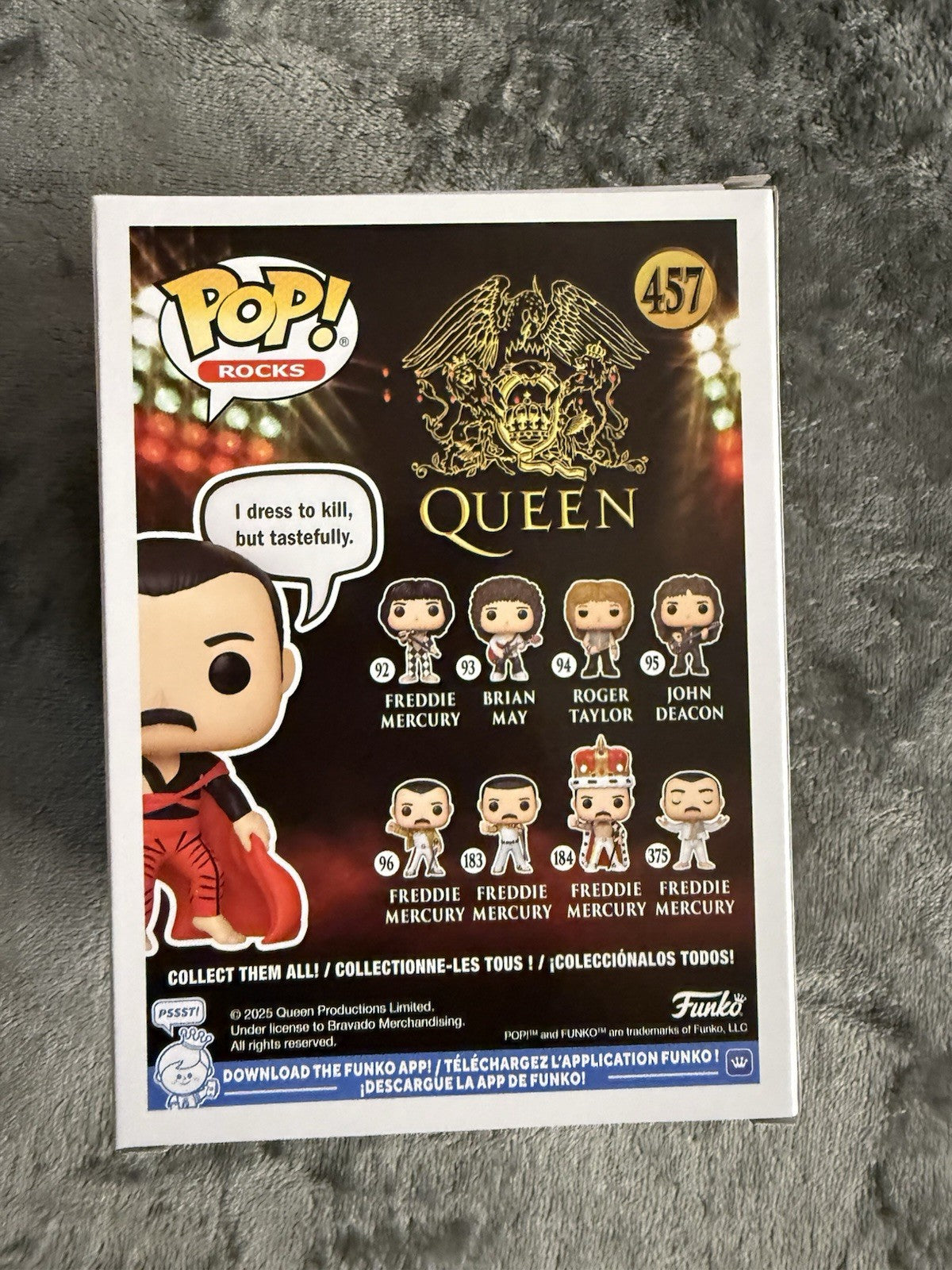 Funko Pop Freddie Mercury Rocks 457 Dress To Kill Vinyl Figure 11cm Tall.  A6
