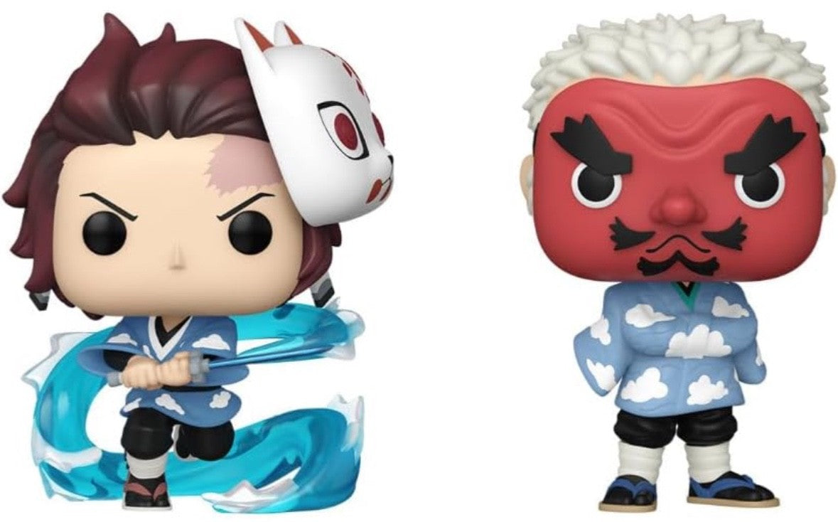 Funko Pop! Anime Demon Slayer Tanjiro Kamado & Sakonji Urokodaki 2 Pack