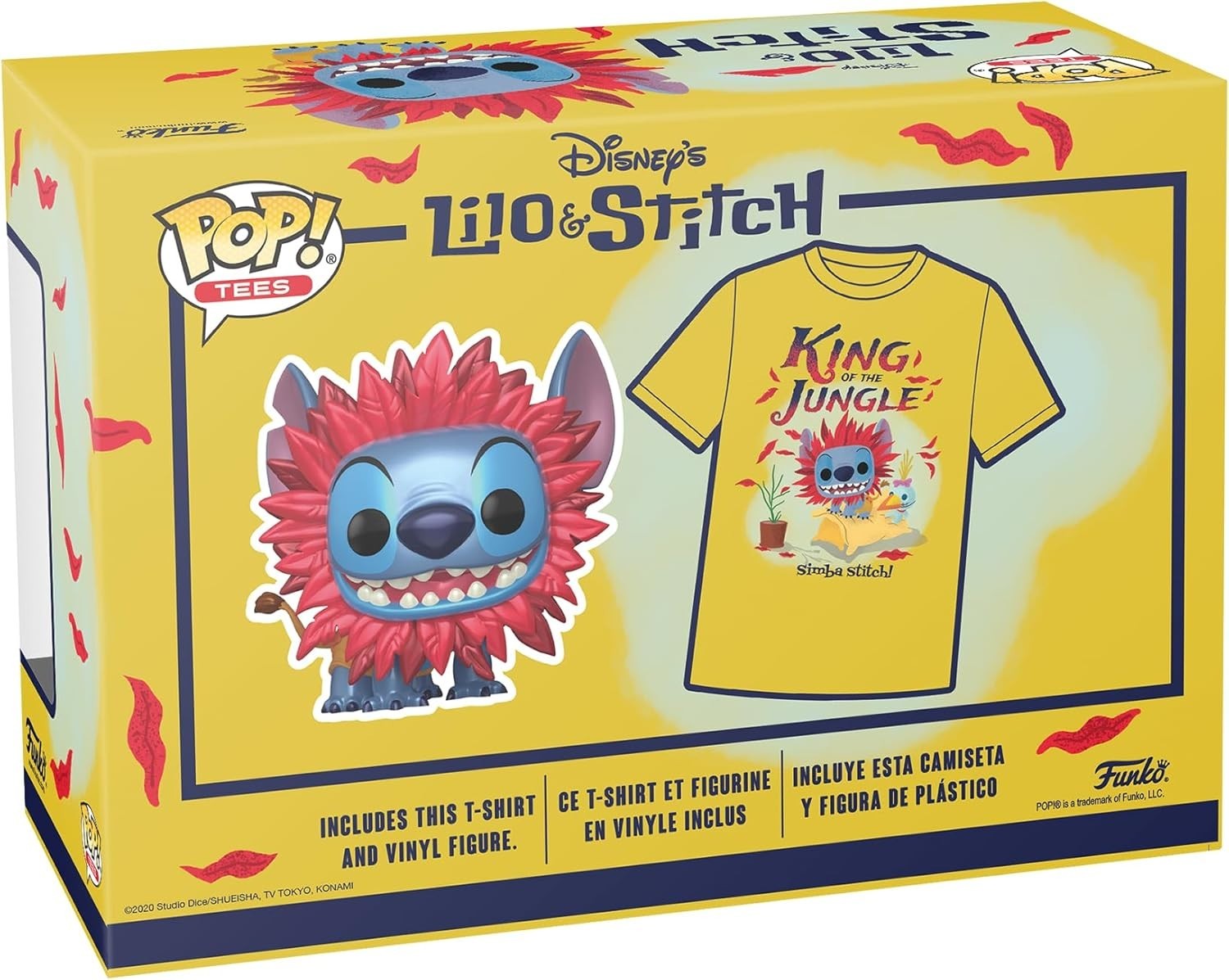 Funko POP! & Tee - #1461 Stitch Costume: Simba - T-Shirt Size Small.   A4