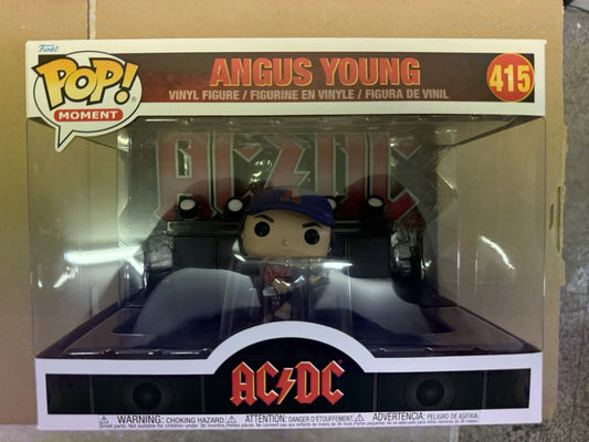 Funko AC/DC Angus Young Dancing on Stage Figure Set Pop 415 Damaged Box. (A1)