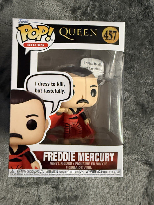Funko Pop Freddie Mercury Rocks 457 Dress To Kill Vinyl Figure 11cm Tall.  A6