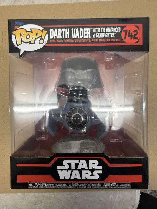 Funko Pop! Darth Vader With Tie Advanced x1 Starfighter #742. (A1)