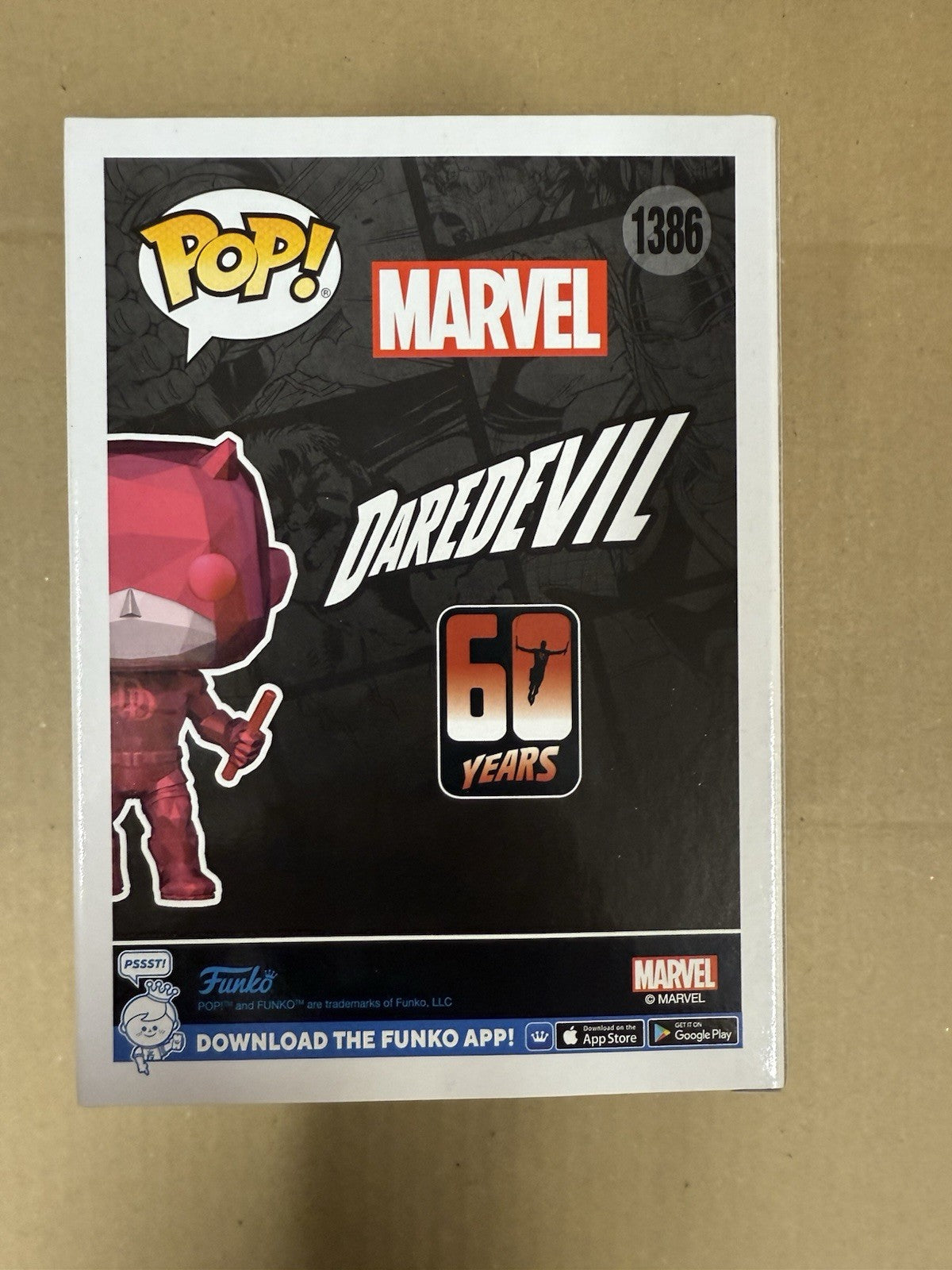 Funko Pop! Marvel: Dd 60th‚Äì Daredevil - (Facet) ‚Äã - Marvel Comics - #1386 NEW A4