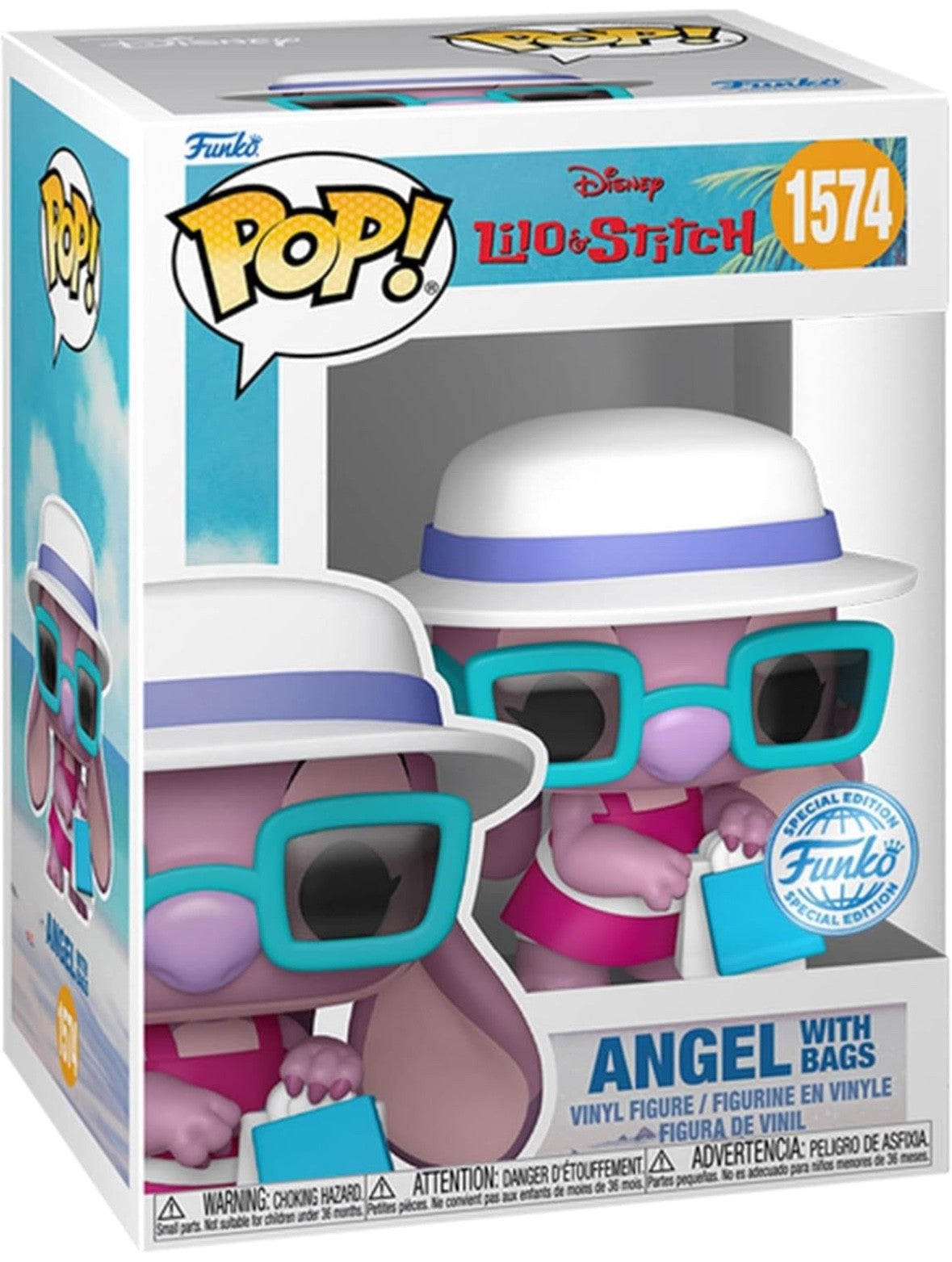 Lilo & Stitch Angel with Bags Funko Pop! Vinyl Figure #1574  Specialty Series A2
