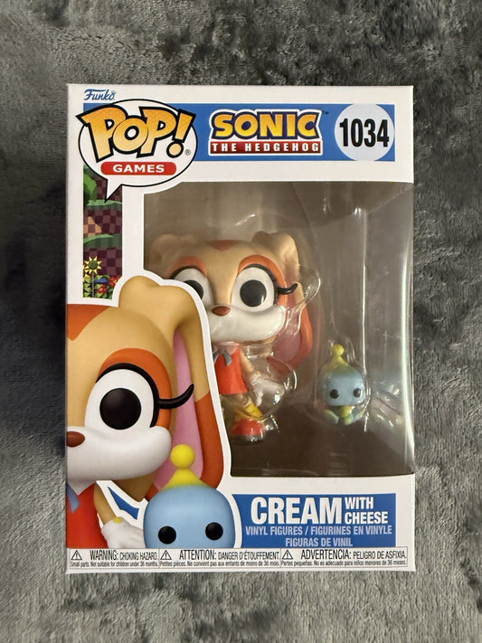 SONIC THE HEDGEHOG CREAM WITH CHEESE FUNKO POP FIGURE 1034.  A6