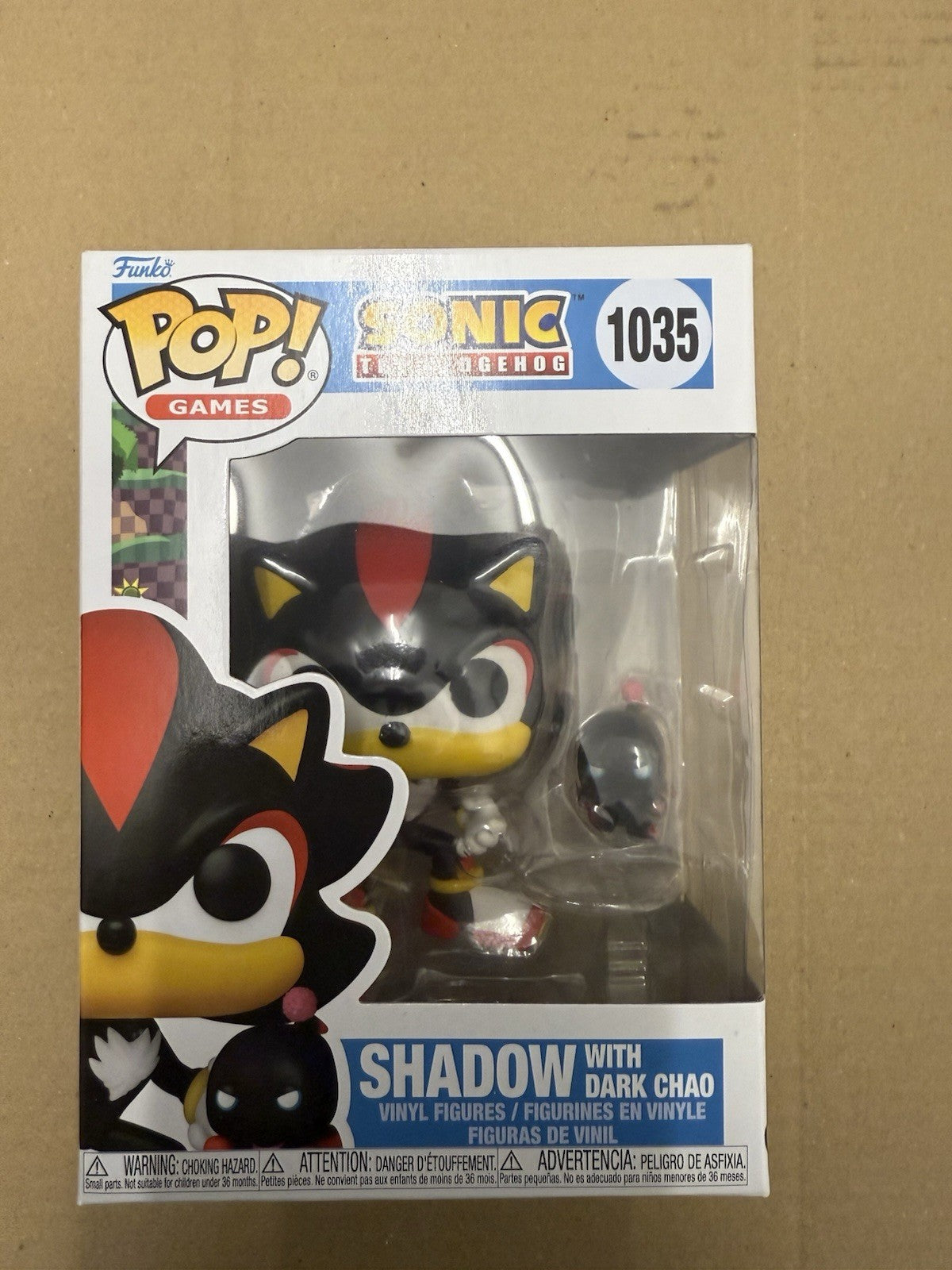 SONIC THE HEDGEHOG SHADOW W/ DARK CHAO  3.75" POP VINYL FIGURE POP FUNKO 1035 A4